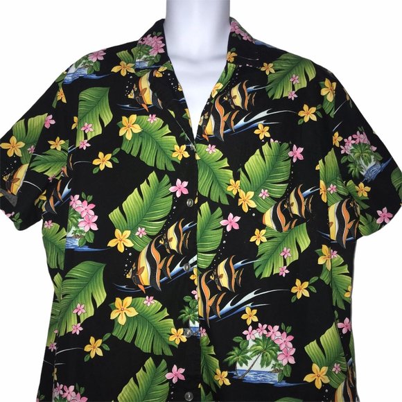 Malihini Hawaii Vintage Colorful 1990's Shirt 2XL - Picture 2 of 8
